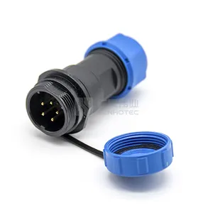 SP21 5Pin LED Plastic Insulated Waterproof Plug And Socket IP68 Electrical Connectors