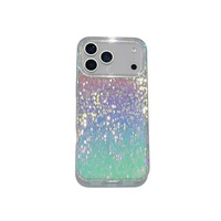 Coque magnétique transparente à motif diamant scintillant et plaqué couleur pour iPhone 17 Pro et iPhone 17 Pro Max