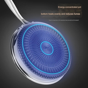 Bộ nồi chảo chống dính bằng thép không gỉ 304, họa tiết tổ ong, 26cm, kèm nắp kính, sẵn sàng giao hàng - Product Image 2