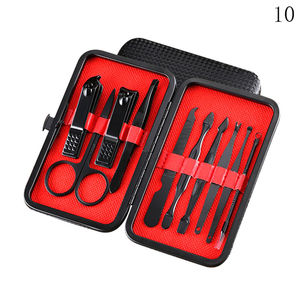 WELLFLYER Ensemble d'outils de soin des ongles noirs 7 pièces Kit de <span class=keywords><strong>manucure</strong></span> pédicure professionnel pour femmes et hommes - Product Image 4