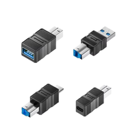 Adaptateur USB-B 3.0 vers Type-C professionnel noir 5 Gbps, charge rapide, connecteur pour appareil photo et imprimante, boîtier pour disque dur
