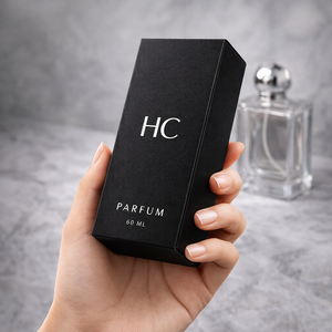 Boîte à parfum de luxe en carton rigide pliable avec logo en relief et insert en satin pour l'affichage en magasin - Product Image 4