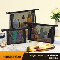 Sac de rangement portable en nylon ajouré moderne pour cosmétiques, organisateur de bagages, insert de compartiment, pochette de maquillage, rangement de voyage