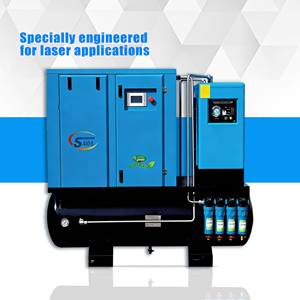 Compressore d'aria a vite specifico per laser da 37 kW con VFD a pressione costante, filtrazione multistadio e sistema di raffreddamento ad alta efficienza - Product Image 2