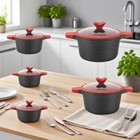 Ensemble d'ustensiles de cuisine modernes en aluminium Dessini 10 pièces accessoire de cuisine à fond en spirale de haute qualité pour la cuisine domestique en métal