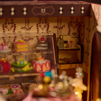 IIECREATE Maison en bois 3D pour adultes, puzzle miniature, artisanat en bois, modèle de bricolage, ensemble de jouets, échelle 1:24, écologique, fait à la main