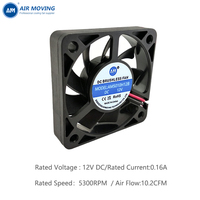 Ventilateur axial en plastique haute performance AM5010H12B 50x50x10mm 5V 12V DC puissant pour refroidissement d'air de four