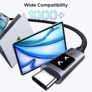 Câble de charge rapide USB-C vers USB-C <span class=keywords><strong>UGREEN</strong></span> Uno 100W <span class=keywords><strong>PD</strong></span> 5A 100cm avec affichage LED pour iPhone 17 16 15 - Product Image 6