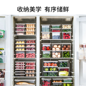 Refrigerator Organizer Boxes Transparent Airtight Seal Lid Food Storage Container Rectangle Freezer Use - Product Image 4