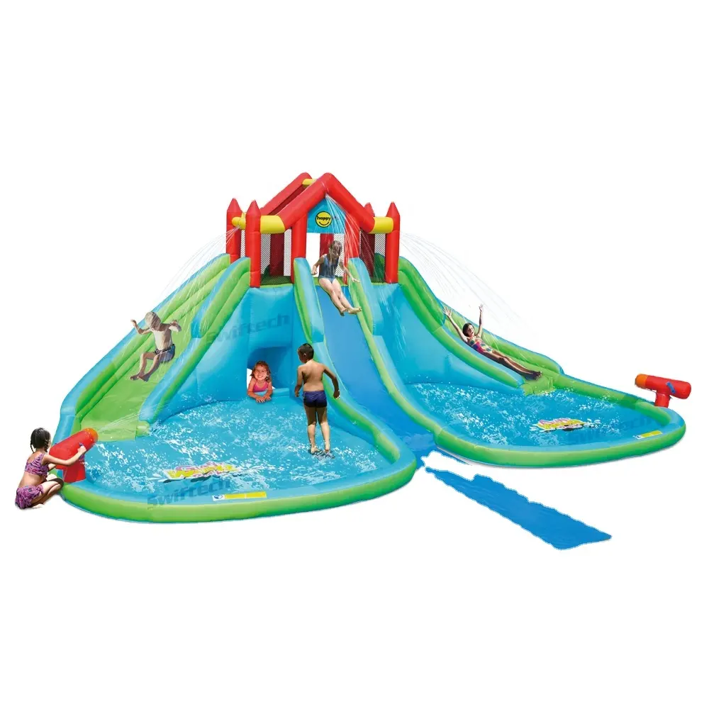 Happy Hop 9283 Giant Water Park- The Splash Water Park, scivolo gonfiabile grande piscina e scivolo in vendita