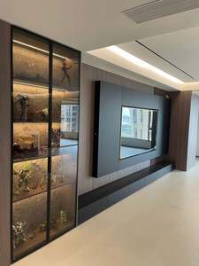 Meuble de TV mural au design moderne et luxueux Mobilier de salon contemporain personnalisable - Product Image 2