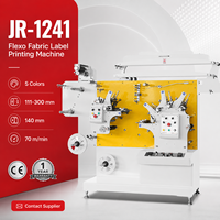 Machine d'impression flexographique haute vitesse JR-1241 pour étiquettes, rubans et marques, 5 couleurs, équipement d'impression flexo sur rouleau de tissu