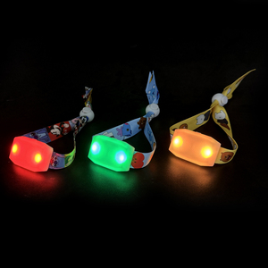 SUNJET nouveau produit 433 DMX télécommandé RVB LED Bracelet Festival lampe de poche tissu Led Bracelet pour événement - Product Image 3