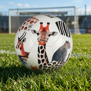 Ballon de football d'entraînement durable Lion taille 4 avec pompe incluse pour enfants - Product Image 4