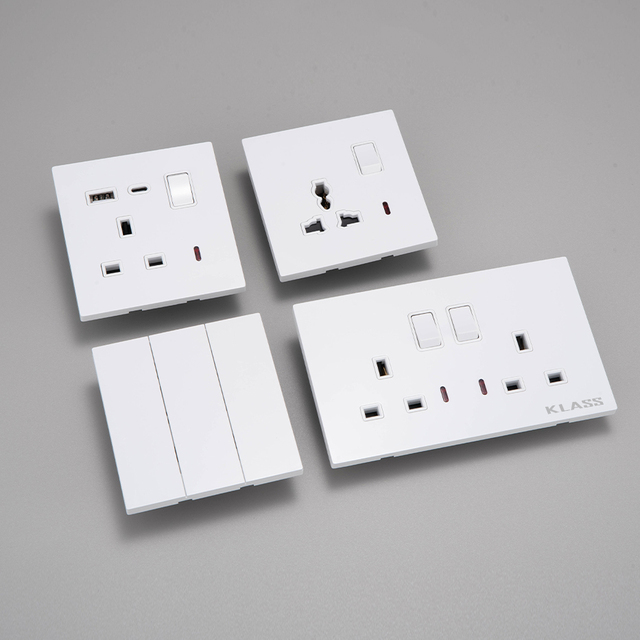 High Quality British Standard Universal Modern Electric Switch and Socket
