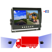 Moniteur de camion 2 canaux 9 pouces IPS TFT HD720P avec caméra de recul Android pour aide au stationnement