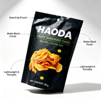 Sachets refermables personnalisés en aluminium et plastique de qualité alimentaire pour chips, noix et cacahuètes, anti-humidité et préservant la fraîcheur, conception gratuite