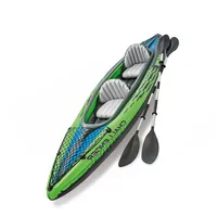 Intex 68306 0.75 Mét PVC Inflatable Thuyền Đánh Cá Kayak Với Mái Chèo Và Bơm Không Khí Thể Thao Ngoài Trời