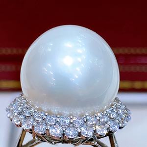 Anneau en argent sterling 925 de luxe léger, nouveau produit, argent naturel, lumière froide blanche, 12-13 mm, base sans défaut - Product Image 4