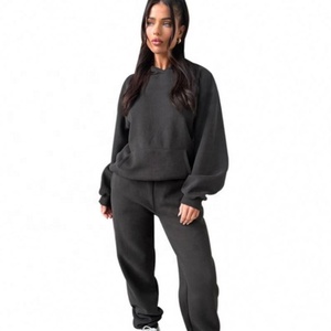 Fashion Solid Color Long Sleeve Hooded and Fleece Hoodie Women's <strong>Wear</strong> - Product Image 1