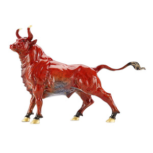 Figurine de bœuf en bronze Copper World, sculpture décorative faite à la main pour le bureau, cadeau du nouvel an chinois - Product Image 4