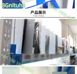Cloison de rayonnage avec porte-étiquette, utilisable comme séparateur ou cloison, en panneau PVC ou en grille métallique pour entrepôt d'épicerie - Product Image 2