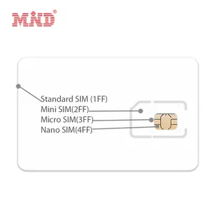 Thẻ SIM Nano 2FF/3FF/4FF Toàn Cầu Cho Điện Thoại Di Động Với Chip THC80F340A IC Trống Có Thể Lập Trình
