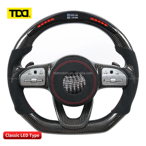 Volant en carbone TDD LED pour Benz W213 W204 S500 S320 S300 E200 E300 E320 E350 E43 E63 E53 E500 Amg Volant LED - Product Image 4