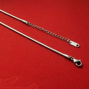 0.9mm1.2mm1.5mm2mm Design Small Thin Mens Stainless Steel Solid Round Square Snake Bone Chain Snake Chain Necklace for Men - Product Image 4