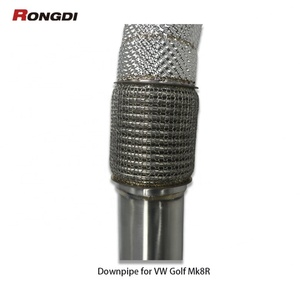 Tuyau d'échappement en acier inoxydable 304 avec bouclier thermique pour VW Golf MK8R Performance Pipe - Product Image 5