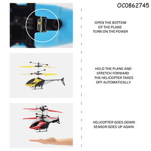 2 chế độ điều khiển từ xa máy bay đồ chơi bay tay cảm ứng máy bay trực thăng với ánh sáng - Product Image 3