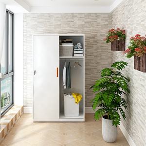 Design semplice moderno bianco 2 porte scorrevoli in acciaio camera da letto bambino in metallo armadio in acciaio <span class=keywords><strong>armadietto</strong></span> per Hotel e magazzino uso - Product Image 4