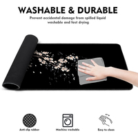 Tapis de souris de jeu de fleurs de cerisier grand dessous en caoutchouc antidérapant épaissi bord de verrouillage d'impression Hd pour tapis spécial E-Sports de bureau