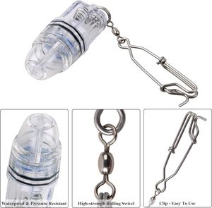 Lampes de pêche <span class=keywords><strong>LED</strong></span> vertes/jaunes alimentées par batterie sous-marine IP68 étanche 6000K lumière du jour 100m de distance <span class=keywords><strong>d</strong></span>'éclairage Clip de chute profonde - Product Image 2