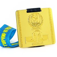 Médailles de champion de boxe de tournoi personnalisées en alliage de zinc de qualité supérieure, logo gravé unique imprimé pour les honneurs sportifs de premier plan