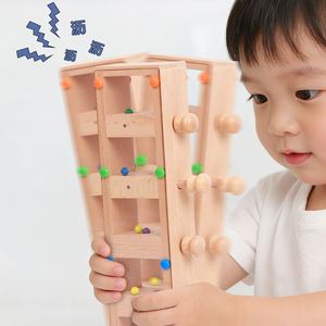 Juguete de madera clásico para estimular la mente, juego de cuentas coloridas que caen, juegos de mesa portátiles de viaje, juguetes de regalo - Product Image 2