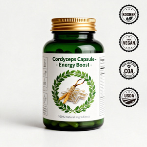 Natuurlijke <span class=keywords><strong>Cordyceps</strong></span> Capsules Paddenstoelenmengsel Op Maat Gemaakte Mengsels Private Label Ontwikkeling ODM OEM KOSHER USDA Gecertificeerd - Product Image 1