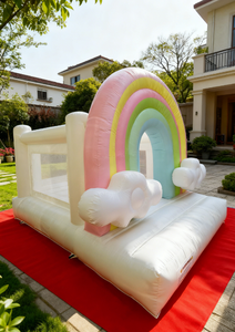 Château gonflable avec souffleur d'air pour la salle de jeux <span class=keywords><strong>des</strong></span> enfants, <span class=keywords><strong>nuages</strong></span> et arc-en-ciel, matériau PVC adapté aux enfants - Product Image 3