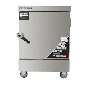 Flachttür elektrischer Reisdampfschrank Kochmaschine hochwertig 201 Edelstahl 4 Ablagen bereitgestellte Restaurantzubehör