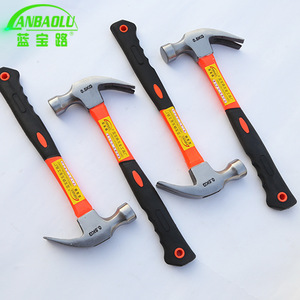 Lanbaolu Claw Hammer High Carbon Steel 0.5kg Round Face 18 In Fiber Handle <b>Nail</b> <b>Puller</b> Hammering Tool - Product Image 3