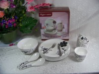 Best Sale Factory Supply Kunden spezifische Melamine Health Großhandel Geschirr-Sets in 22 Stück Geschirr
