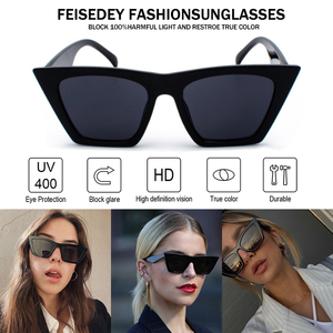 S17047 Lunettes de soleil carrées surdimensionnées noires personnalisables pour femmes, mode 2022 - Product Image 3