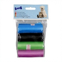 Umweltfreundliche Hundekotbeutel 4 Rollen Lila Plastik Biologisch Abbaubar Extra Dick Unparfümiert Tragbar für Hunde