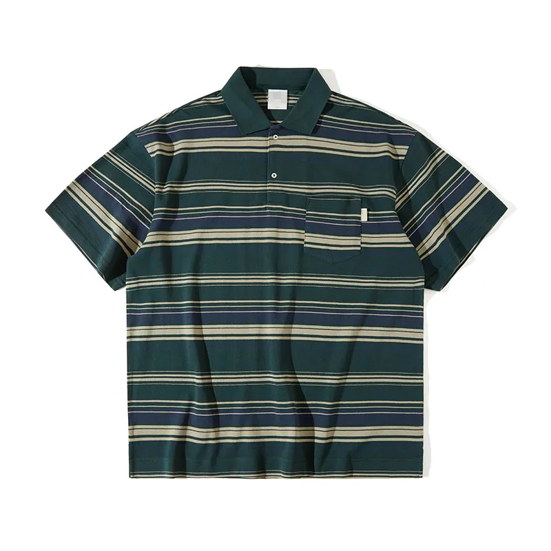 OEM stripe t shirts Polo breathable summer casual fashion polo t shirt men sports unisex t shirt oversize polo