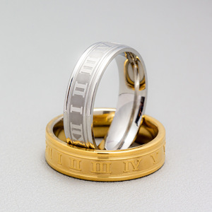 Anello con Numeri Romani in Acciaio Inossidabile, Design di Nicchia, Anello <span class=keywords><strong>da</strong></span> <span class=keywords><strong>Uomo</strong></span> Trendy per Dito Indice, Gioiello di Alta Moda - Product Image 1