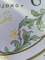 Tapis de table de mahjong américain pliable de luxe, vert sauge crème, à motifs floraux, 3 mm, imperméable, antidérapant, vente en gros d'usine chinoise, OEM ODM