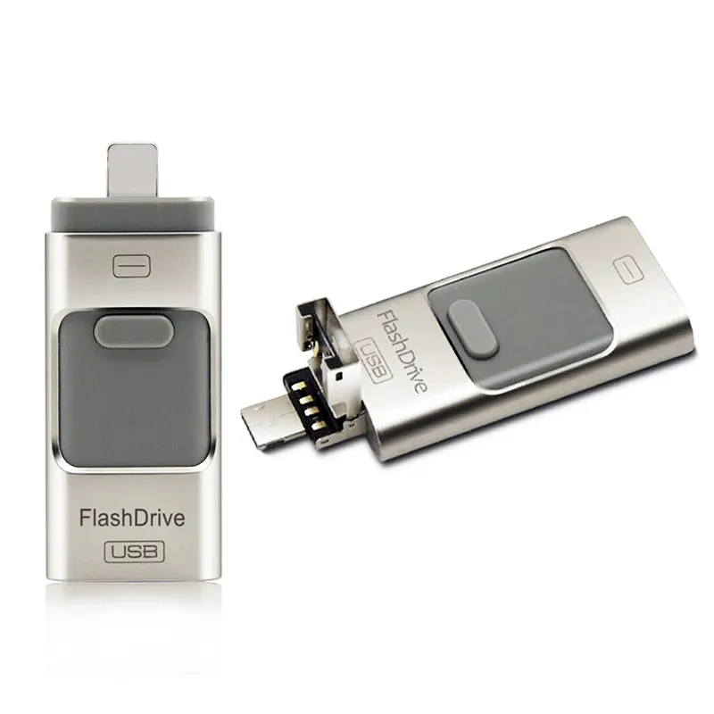 Sıcak satış 3 In 1 OTG USB bellek sürücüler kalem sürücü Flash bellek telefon 16G 32G 64G 128G