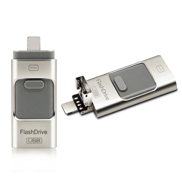 Hot Selling 3 in 1 OTG USB Flash Drives Pen Drive Flash Memory for Phone 16G 32G 64G 128G Type c Micro USB Interface Devices USB
