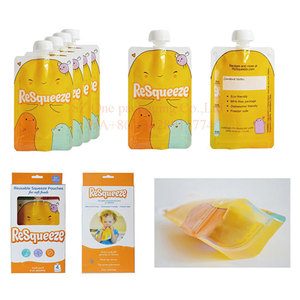 Bolsa Reutilizable Personalizada Libre de BPA con Doble Cierre Hermético y Boquilla para Alimentos Congelados para Bebés de 200 ml con Tapas Anti-Asfixia - Product Image 2