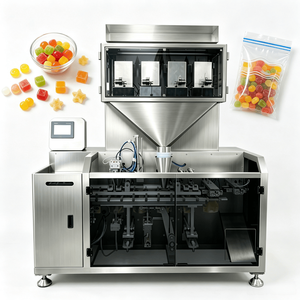 Machine d'emballage Doypack entièrement automatique à grande vitesse pour sachets préfabriqués de bonbons, biscuits et granulés avec fermeture éclair - Product Image 1